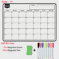 Magnetisch Whiteboard Kalender A3: Maandelijkse & Wekelijkse Planner, Krasvrij & Uitwisbaar voor Koelkast