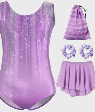 Meisjes Gymnastiek & Ballet Leotard Jurk met Afneembare Rok en Opbergtas | Leeftijd 5-11 Jaar