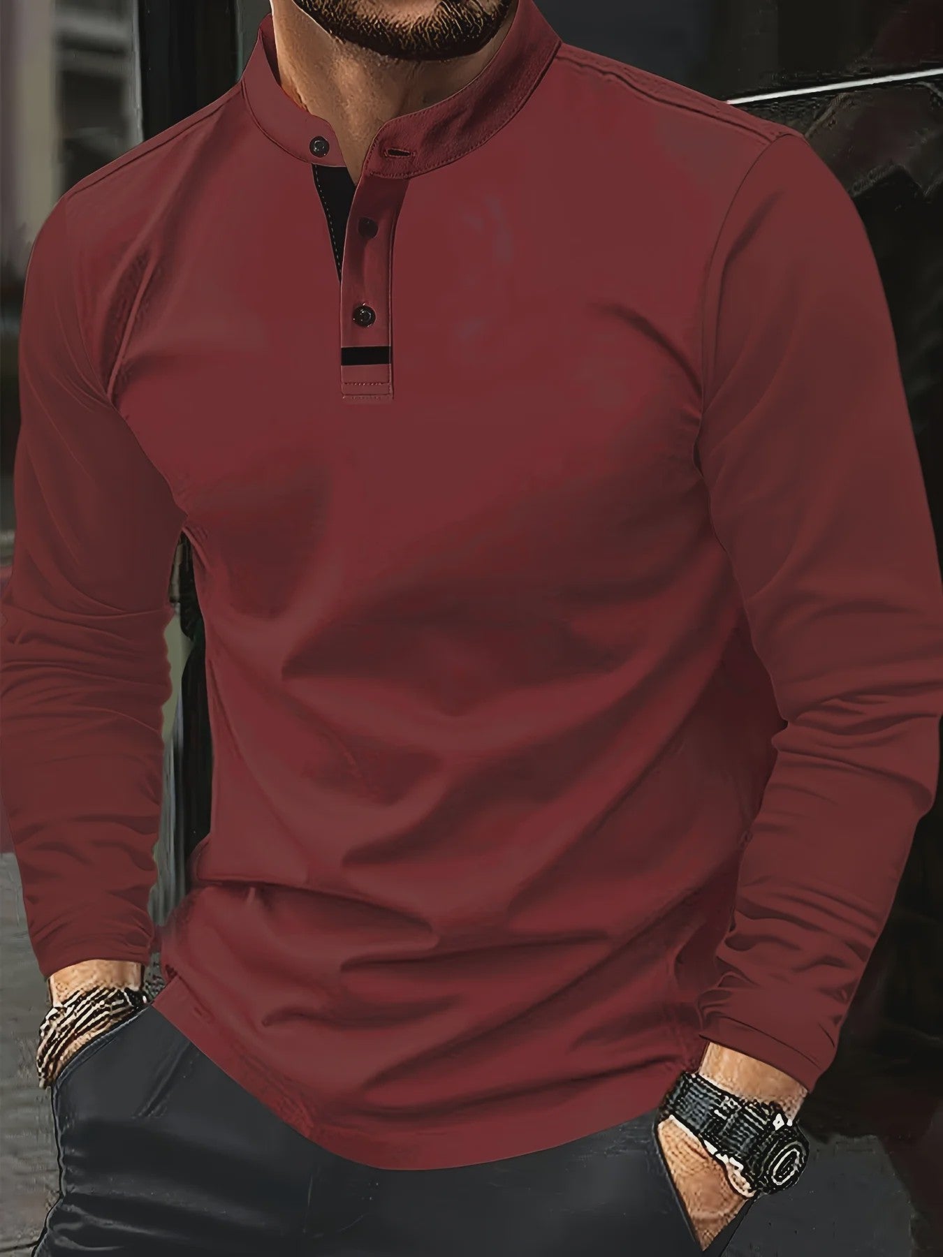 Stijlvolle Heren Poloshirt met Ronde Hals - Comfortabel voor Elk Seizoen
