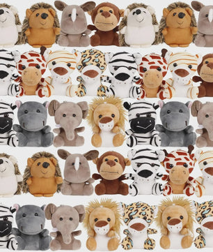 12-36 Stuks Kleine Safari Knuffeldieren - 12cm Jungle Dieren Pluche Speelgoed voor Feestjes & Cadeaus