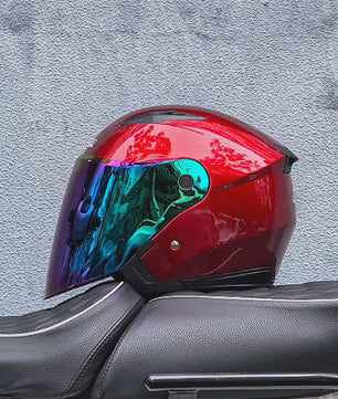 Motorhelm Heren Dames Universeel Vier Seizoenen Dubbel Vizier
