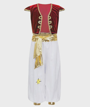 Jongens Arabische Prins Kostuum - Perzisch/Arabisch Rollenspel Outfit met Harembroek en Vest