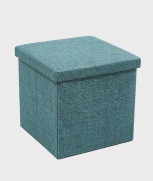 Opvouwbare Opberg Poef Kruk - 30x30x30cm - Voetenbank & Organizer - 150kg belastbaar
