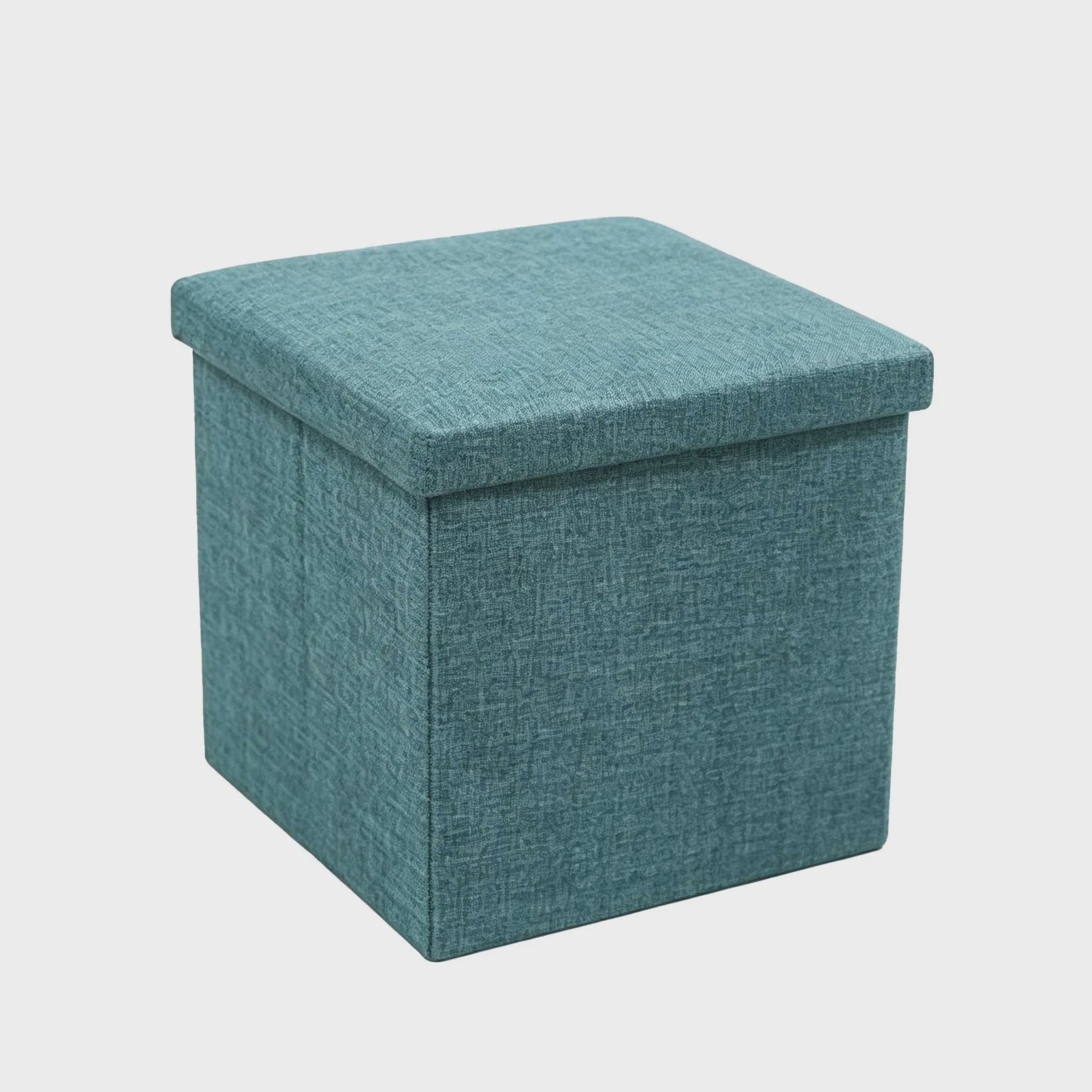 Opvouwbare Opberg Poef Kruk - 30x30x30cm - Voetenbank & Organizer - 150kg belastbaar