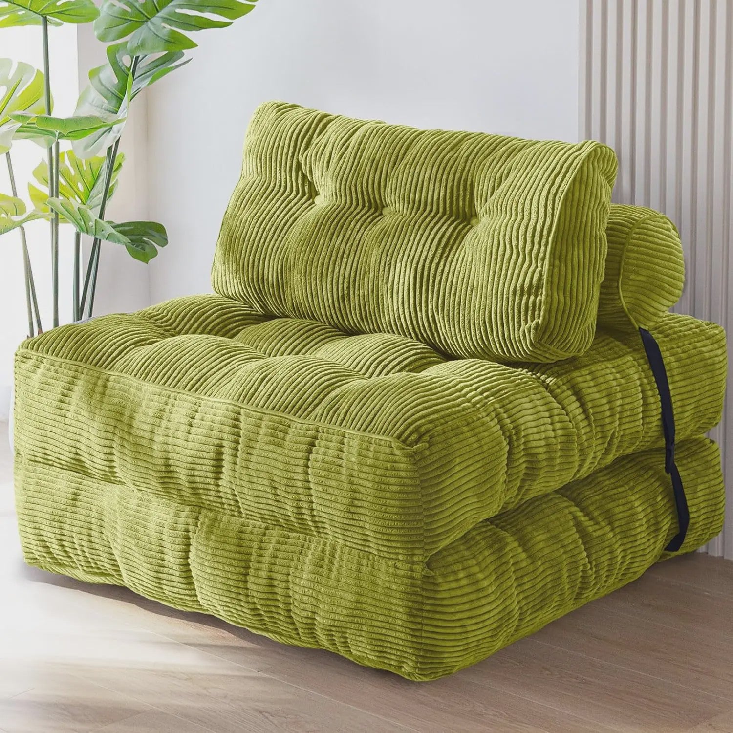 Opvouwbaar Slaapbank Stoel - Comfortabele Lounge Sofa Bed met Kussen