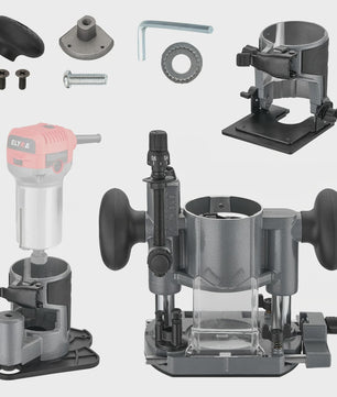 Elektrische Handfrees 710W - Variabele Snelheid & 5 Bitjes voor Houtbewerking