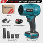 ONEVAN 3500W Krachtige Accu Bladblazer & Stofzuiger - 350M/S - Borstelloze Motor - Compatibel met Makita 18V