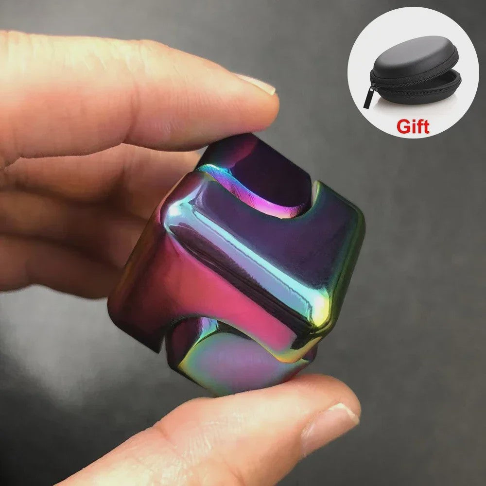 Alloy Cube Spinner Fidget Toy: Anti-Stress, Focus & Draagbaar Speelgoed