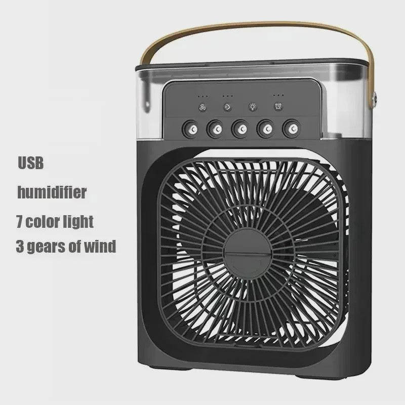 Draagbare 3-in-1 Air Cooler Ventilator met Vernevelaar en LED Nachtlampje