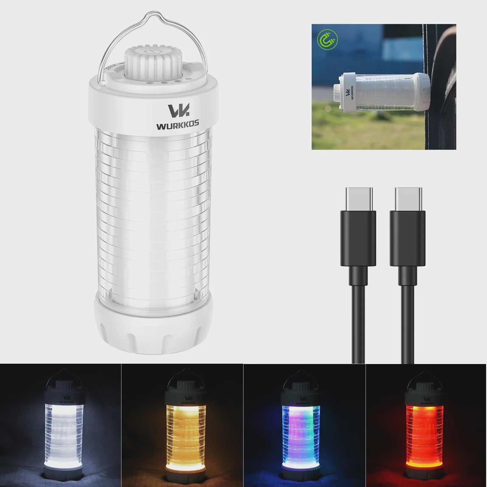 Wurkkos CL01 Camping Lantaarn - 550LM Powerbank, Magnetisch, Waterdicht IP66