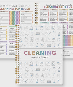 Huishoudplanner & Schoonmaak Checklist Boek - Dagelijks, Wekelijks, Maandelijks