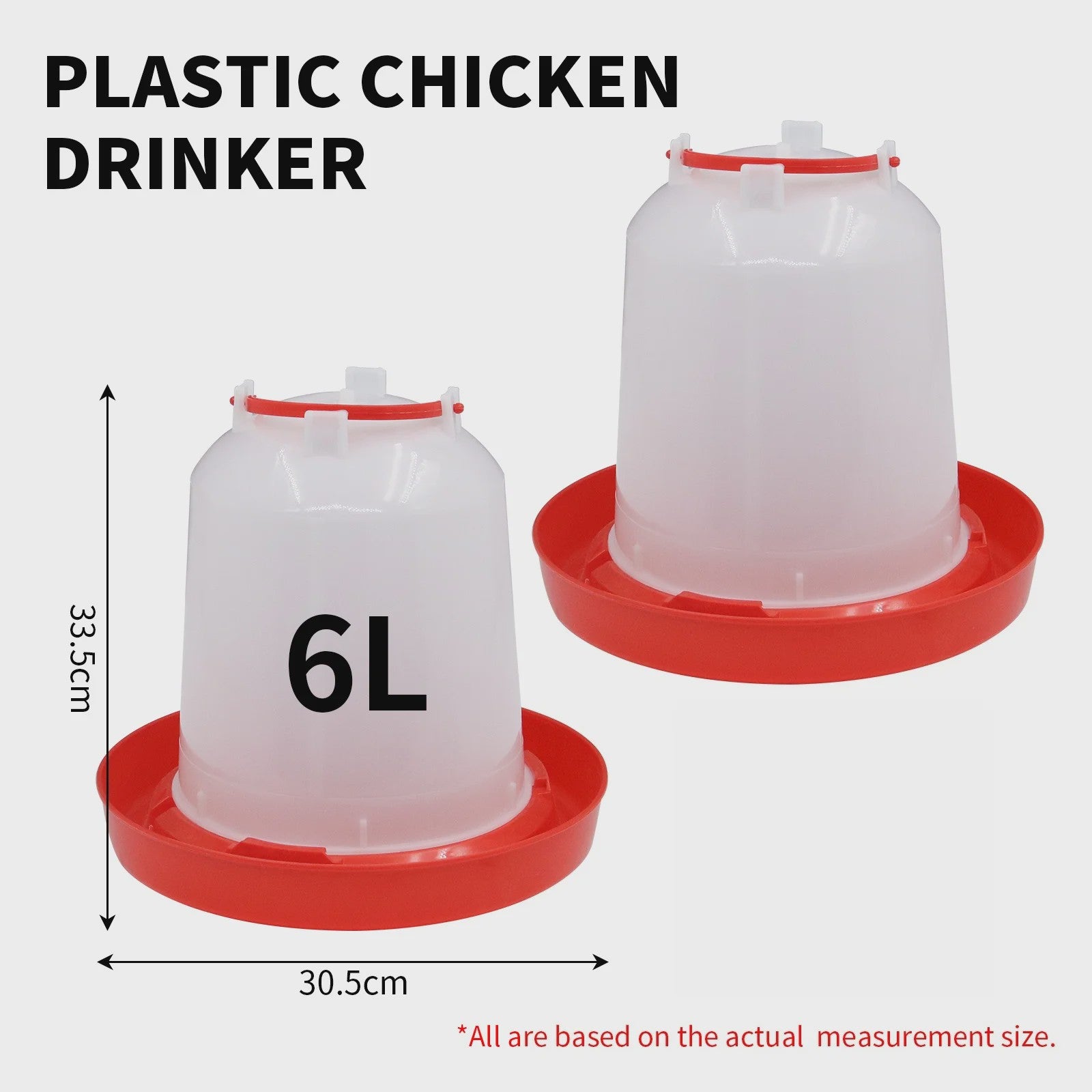 Automatische Kippen Drinkbak - Plastic Voederapparaat - Diverse Maten (1L t/m 18L)