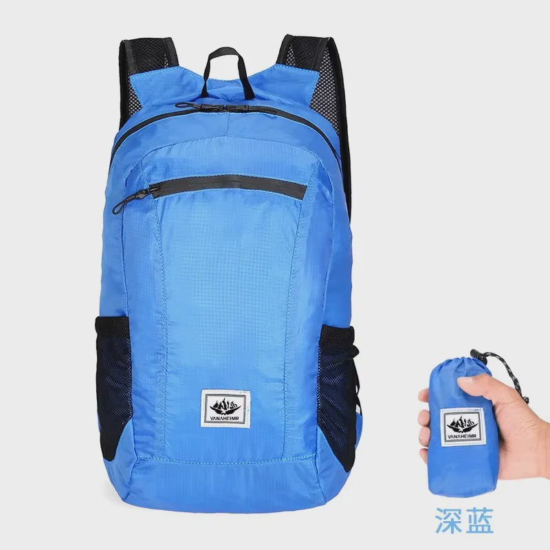 Opvouwbare Rugzak 20L - Ultralicht & Waterafstotend voor Wandelen, Fietsen en Reizen