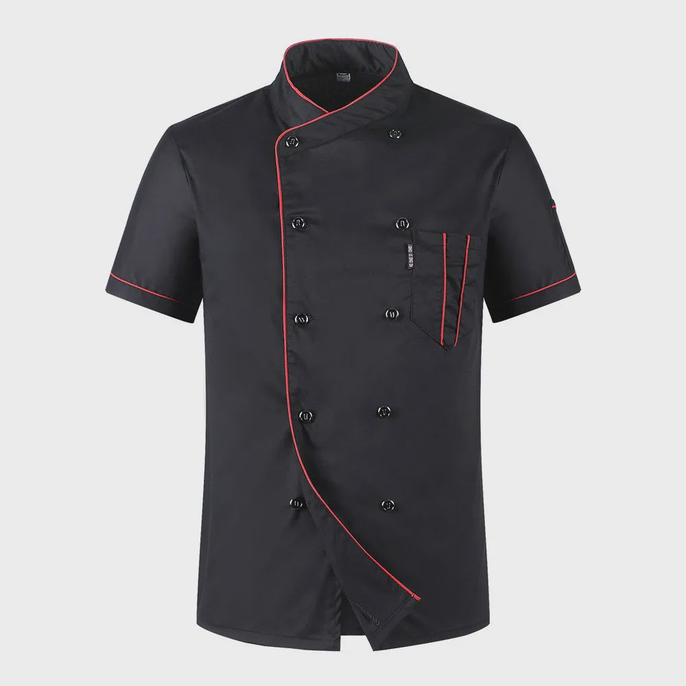 Ademend Koksbuis Korte Mouw Unisex Dubbelzijdig Sluitend - Keuken & Catering