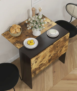Homcom Klaptafel met 2 Uitklapbare Vleugels - 103x76x73.5 cm - Veelkleurig