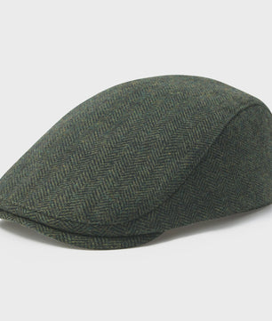 Heren Visgraat Wolmix Flat Cap - Stijlvolle Newsboy & Gatsby Pet voor Winter & Outdoor