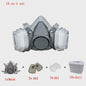 Half Gelaat Stofmasker Set met 503 Deeltjesfilters en Veiligheidsbril - Ideaal voor Industrie, Verfspuiten en Slijpen