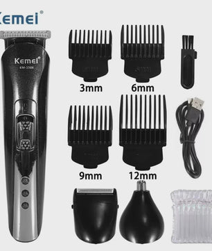 Kemei KM-1506 3-in-1 Oplaadbare Trimmer: Baard, Neus & Haar