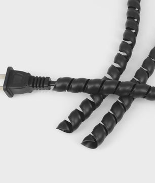 Flexibele Kabel Beschermhoes - Spiralen Kabelgoot voor Kabelmanagement (Zwart/Wit, 8-20mm)