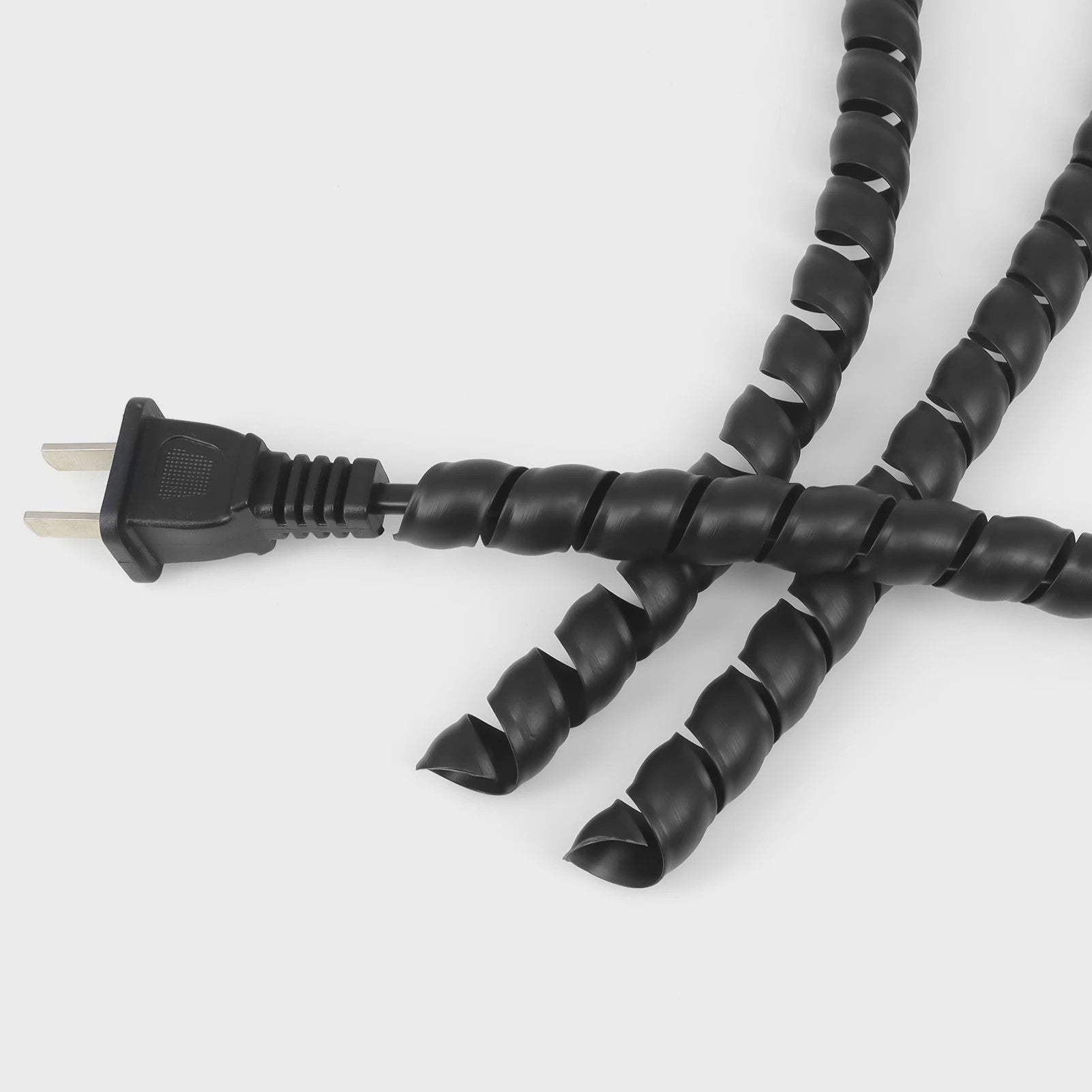 Flexibele Kabel Beschermhoes - Spiralen Kabelgoot voor Kabelmanagement (Zwart/Wit, 8-20mm)