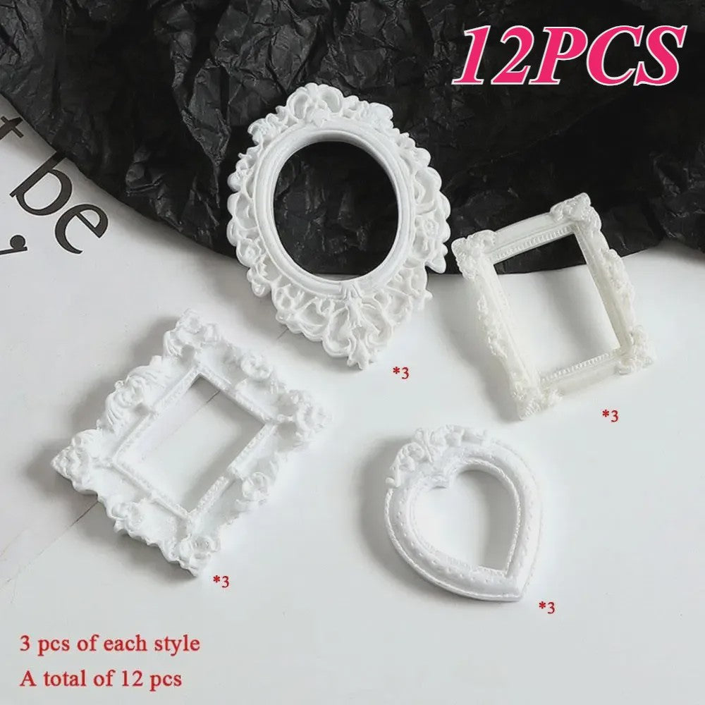 Set van 12 Mini Fotolijstjes - Europees Retro Decoratie & Hobby