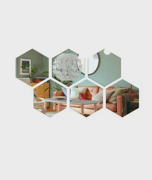 Zelfklevende Hexagon Spiegel Wandstickers - 3D Decoratie voor Elke Ruimte - DIY