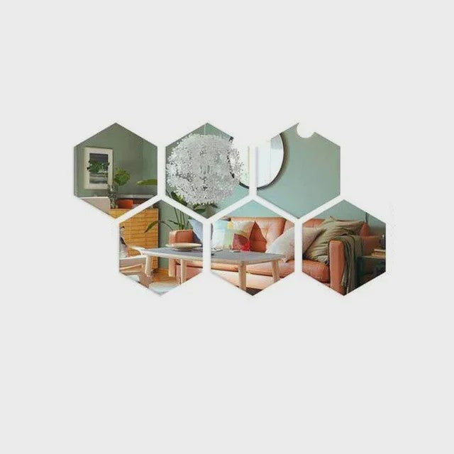 Zelfklevende Hexagon Spiegel Wandstickers - 3D Decoratie voor Elke Ruimte - DIY