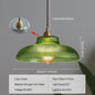 Nordic Groene Glazen Hanglamp - Stijlvolle Plissé Design Verlichting