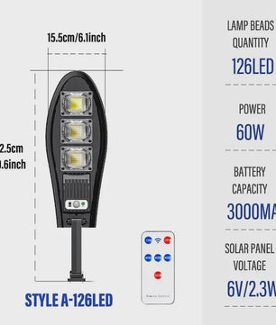 LED Solar Tuinlamp met Bewegingssensor en Afstandsbediening - Waterdicht Buitenlicht