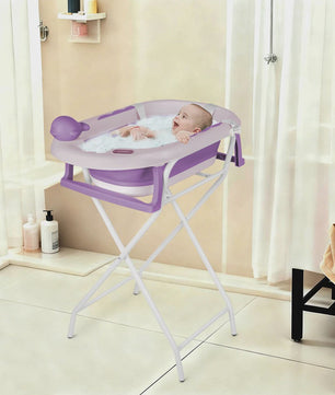 Opvouwbaar Babybadje met Onderstel - Veilig en Comfortabel Baden voor Pasgeborenen en Peuters