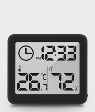 NIDITON Digitale Klok met Temperatuur & Vochtigheidssensor - Stijlvol voor Huis, Keuken & Kantoor