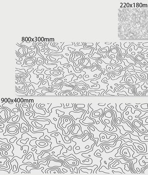 Extra Grote XL Gaming Muismat - Zwart/Wit Abstract Design