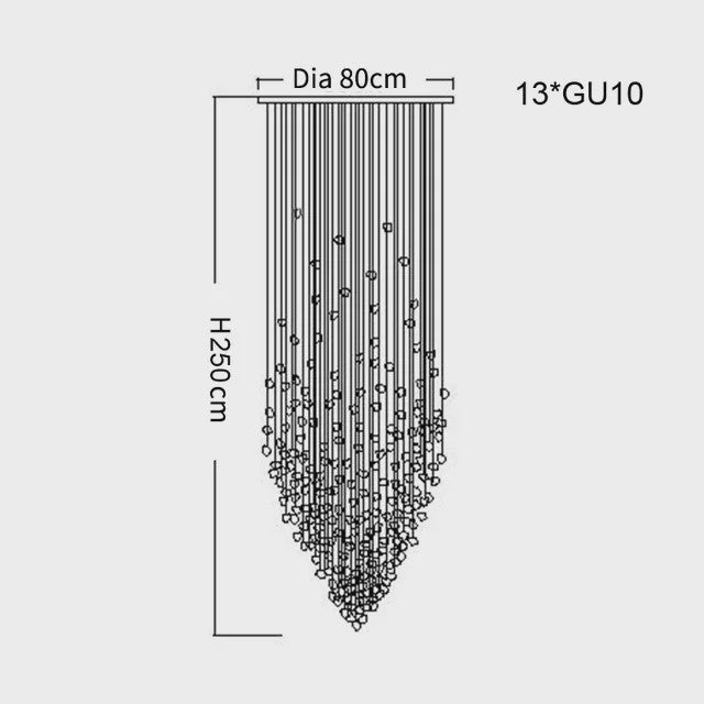 Luxe Kristallen LED Plafondlamp - Moderne Hanglamp voor Trappenhuis, Hal & Woonkamer