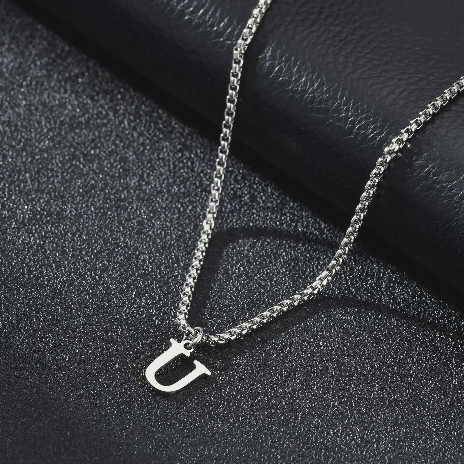 Vnox RVS Letter Ketting Heren - Kies Uw Initiaal - Waterdicht & Minimalistisch