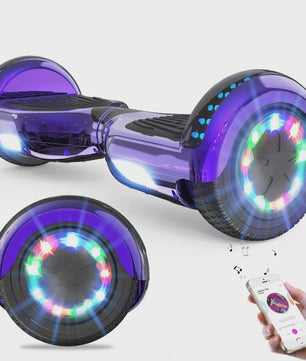 RCB Hoverboard 6.5 inch met Bluetooth Speaker en LED Verlichting - Zelfbalancerende Scooter voor Kinderen en Volwassenen