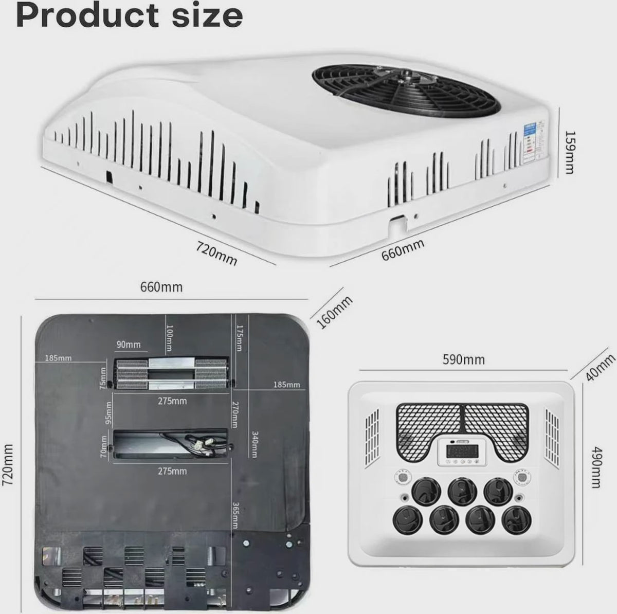 2-in-1 Airconditioner: Koelen & Verwarmen voor Camper, Vrachtwagen & Bestelbus (12V)