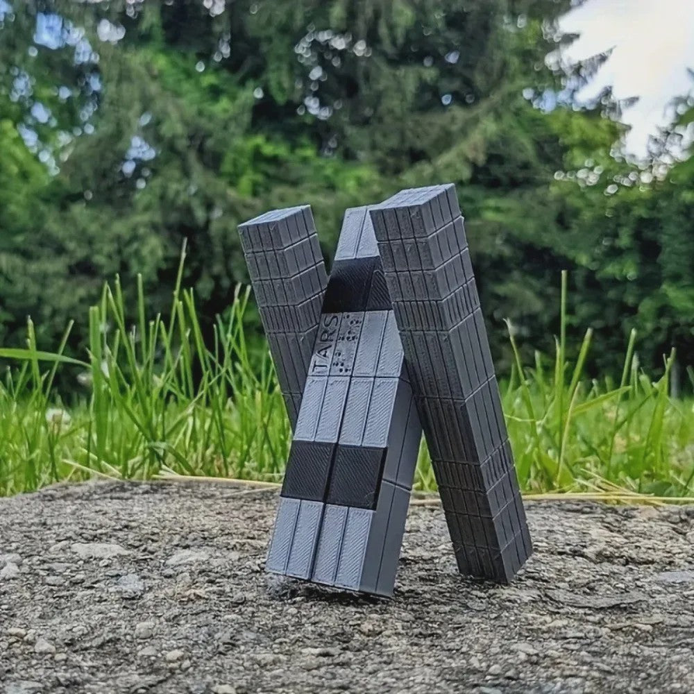 3D Geprinte Tars Robot Model - Metaalafwerking - Sci-Fi Bureau Decoratie