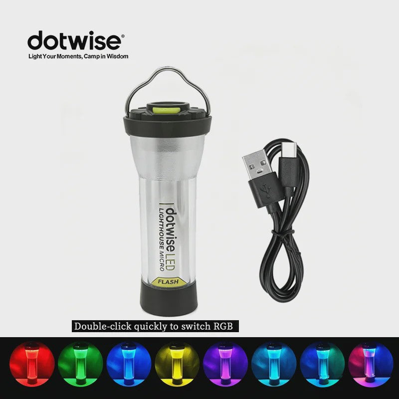 GZ Lighthouse Campinglamp - 3000mAh, Lange Batterijduur, LED Sfeerverlichting & Zaklamp