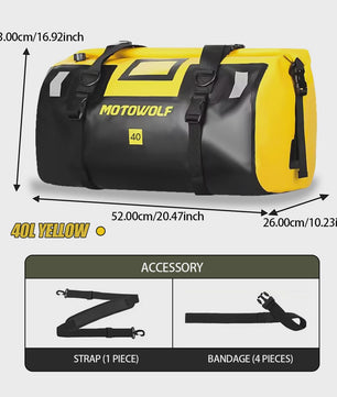 Waterdichte Motorfiets Bagagedragertas - 20/40/66L - Outdoor & Reis