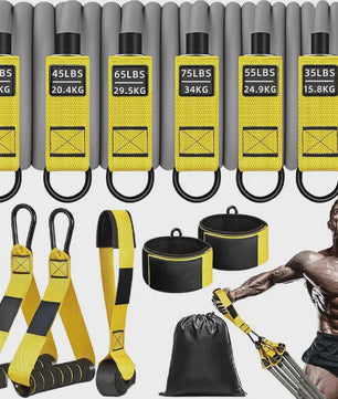 Professionele Weerstandsband Set met Handvatten - Krachttraining, Body Shaping & Fitness
