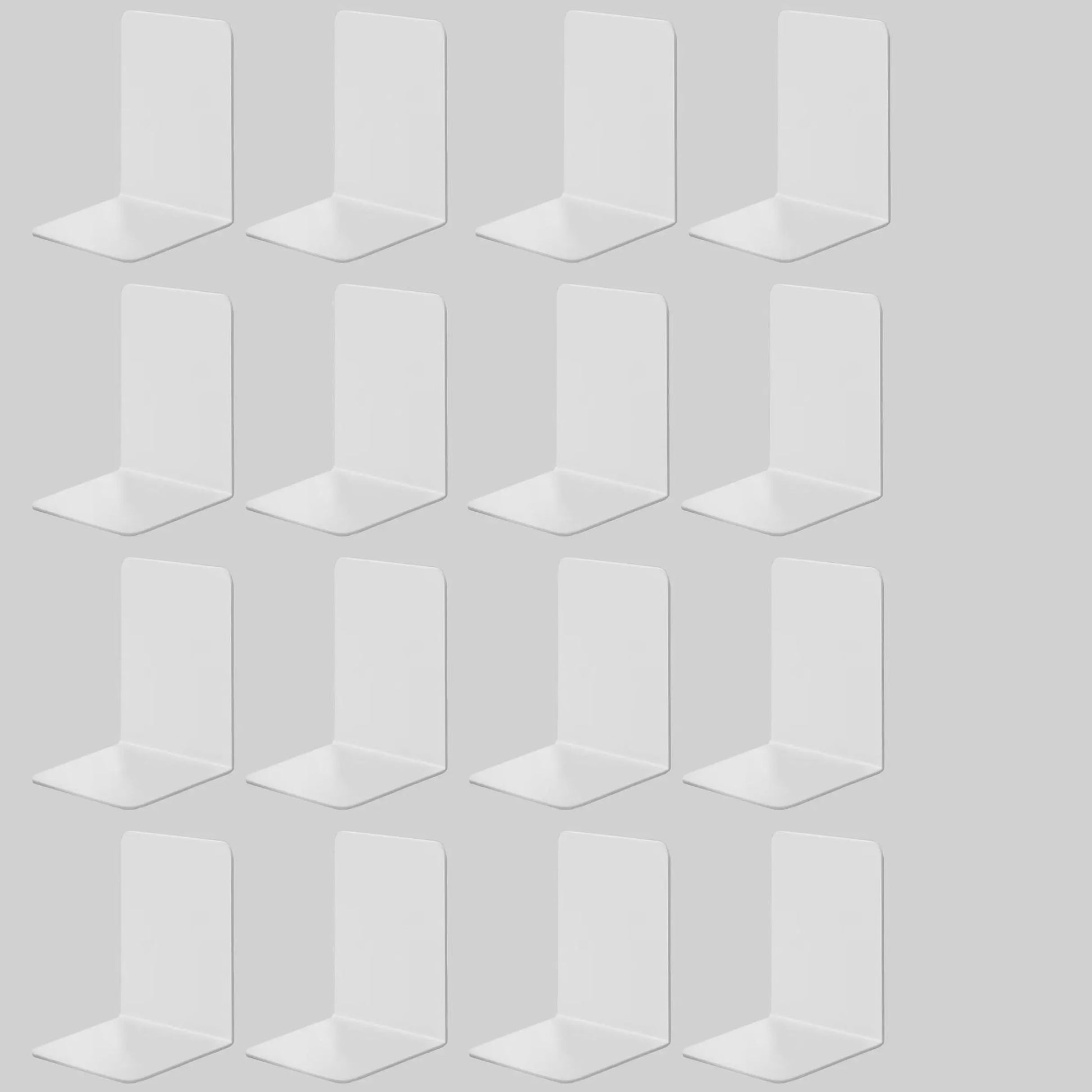 8x Stevige Doorzichtige Boekensteunen - Ideale Organizer voor Boeken, Films & CD's