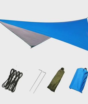 Waterdichte Camouflage Tarp 230x140cm - UV-bescherming, Regenkap & Schaduw voor Outdoor Avonturen