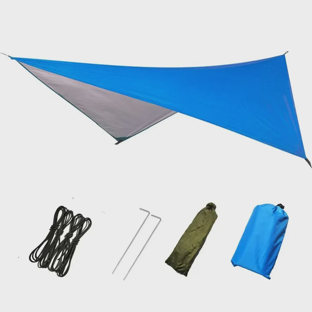 Waterdichte Camouflage Tarp 230x140cm - UV-bescherming, Regenkap & Schaduw voor Outdoor Avonturen