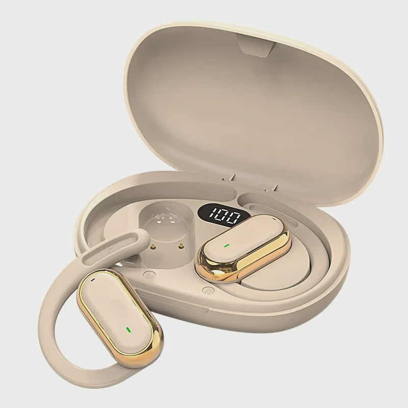 Open-Ear Bluetooth 5.4 Oordopjes met Oorhaak - IPX6 Waterdicht, TWS Draadloos, Hifi Stereo