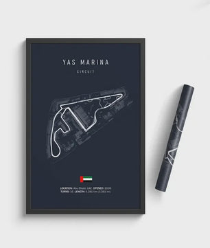 F1 Circuit Poster: Monaco Imola Track Art - Stijlvolle Motorsport Wall Art