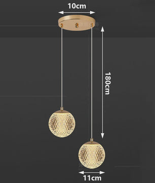 Moderne Sfeerverlichting Hanglamp - Kristallen Bol Design voor Slaapkamer & Nachtkastje