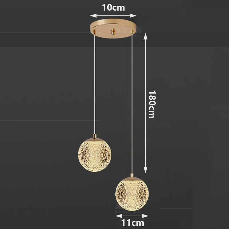 Moderne Sfeerverlichting Hanglamp - Kristallen Bol Design voor Slaapkamer & Nachtkastje
