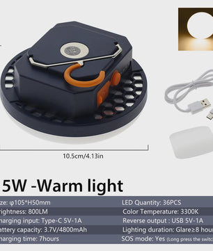 Oplaadbare Camping Lantaarn met Powerbank - 3 Lichtstanden, IP65 Waterdicht