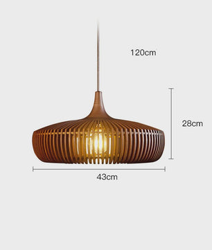 Wabi-Sabi Houten Hanglamp LED - Vintage Minimalistisch Design