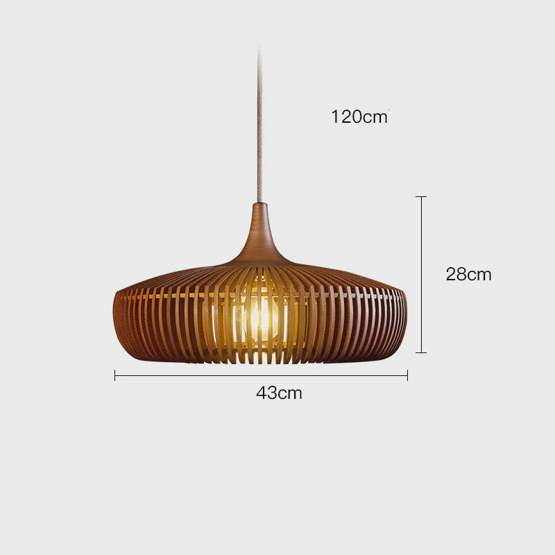 Wabi-Sabi Houten Hanglamp LED - Vintage Minimalistisch Design